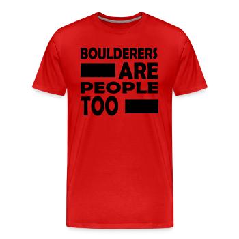 climbing - Männer Premium Bio T-Shirt - Rot - Vorne - Damien (186cm)