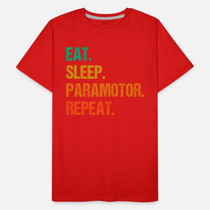 Eat Sleep Paramotor Repeat Paragliding Parachute P Männer Premium Bio T-Shirt