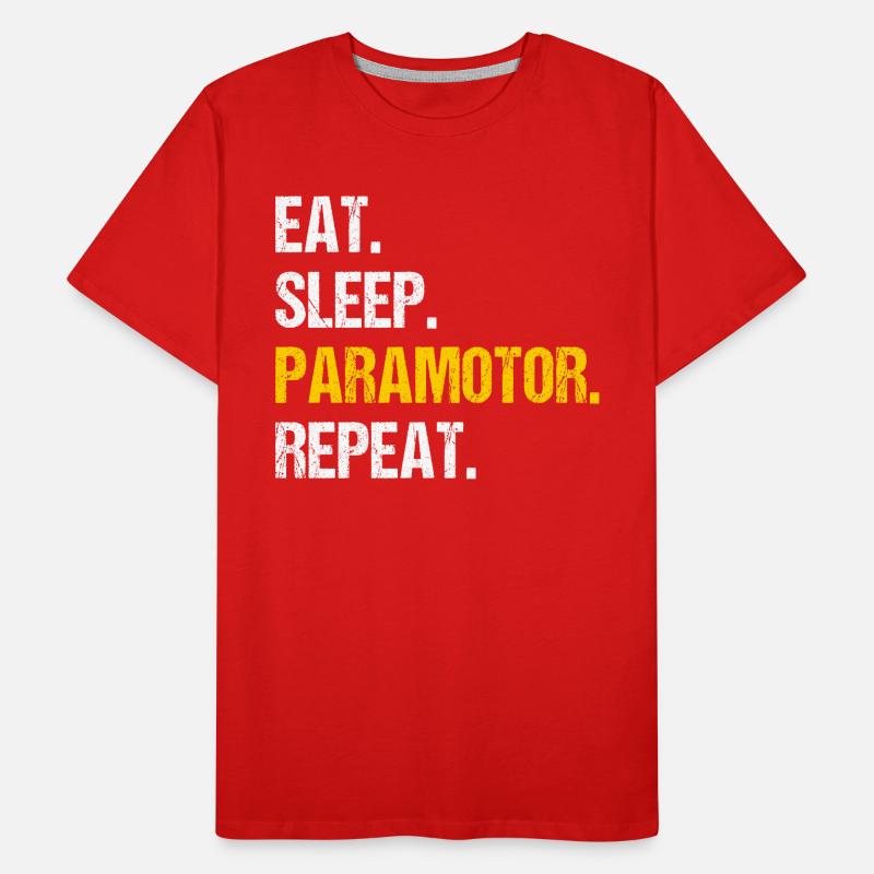 Eat Sleep Paramotor Repeat Paragliding Parachute P Männer Premium Bio T-Shirt