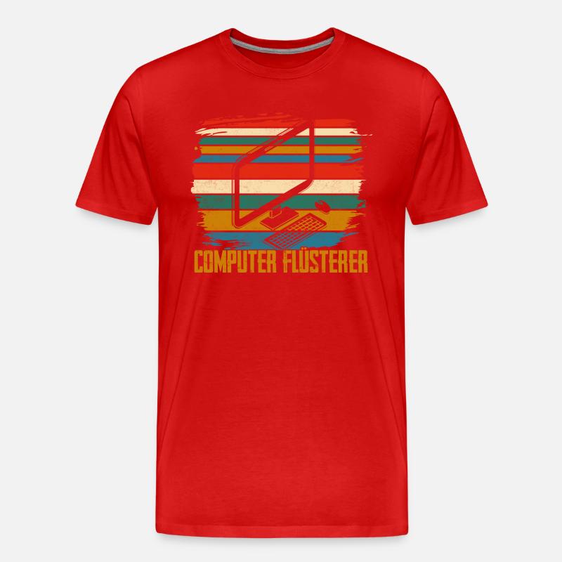 Computer Flüsterer IT Programmierer - Männer Premium Bio T-Shirt - Rot