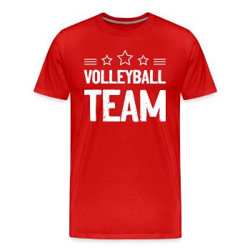 Volleyball Team - Men's Premium Organic T-Shirt - red - Front - Damien (186cm)