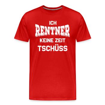 Rente Rentner Handwerker Renteneintritt Geschenk - Männer Premium Bio T-Shirt - Rot - Vorne - Damien (186cm)