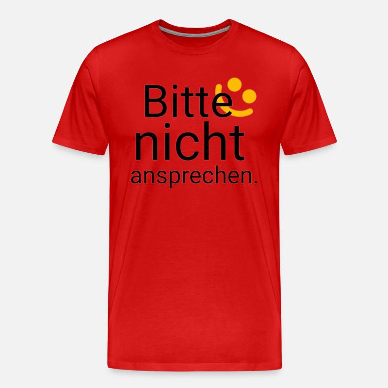 Bitte nicht ansprechen - Männer Premium Bio T-Shirt - Rot