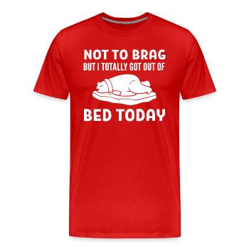 Schläfriger Eisbär Zookeeper - Männer Premium Bio T-Shirt - Rot - Vorne - Damien (186cm)