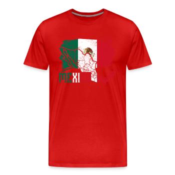 Aigle mexicain Cadeau mexicain Mexique - T-shirt bio Premium Homme - rouge - Devant - Damien (186cm)
