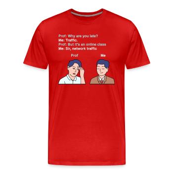 Retard dans le trafic réseau pour les jeunes fiers Pinoys - T-shirt bio Premium Homme - rouge - Devant - Damien (186cm)