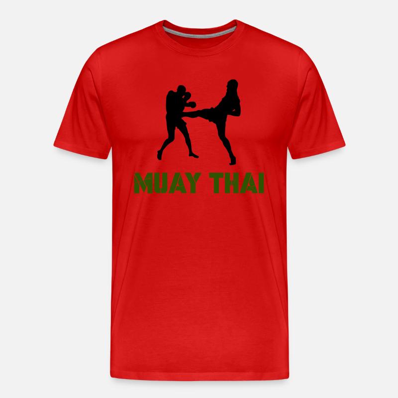 muay thai 1 - Männer Premium Bio T-Shirt - Rot