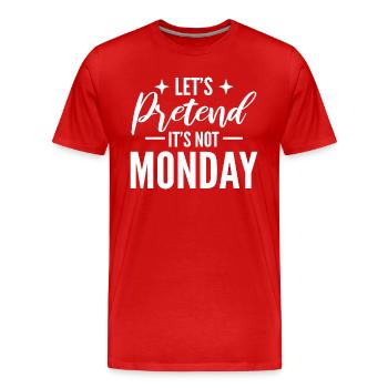 Hasse Montage Büropersonal - Männer Premium Bio T-Shirt - Rot - Vorne - Damien (186cm)