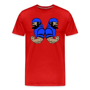 Pirates - T-shirt bio Premium Homme - rouge - Devant - Damien (186cm)