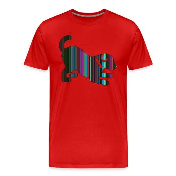 Welpe - Männer Premium Bio T-Shirt - Rot - Vorne - Damien (186cm)