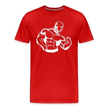 bodybuilding bodybuilder - Männer Premium Bio T-Shirt - Rot - Vorne - Damien (186cm)