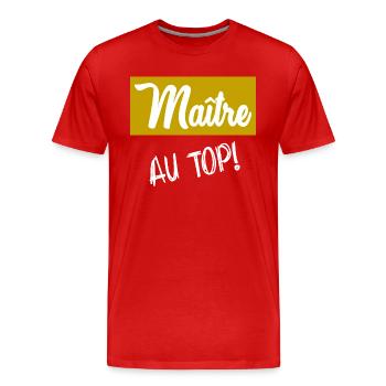 MASTER. MASTER. THANK YOU. THANK YOU MASTER - Men's Premium Organic T-Shirt - red - Front - Damien (186cm)