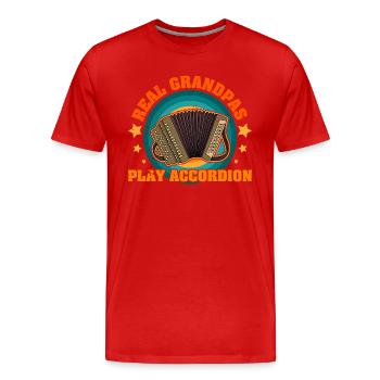 Musik Instrument Akkordeon Akkordeonist Volk - Männer Premium Bio T-Shirt - Rot - Vorne - Damien (186cm)
