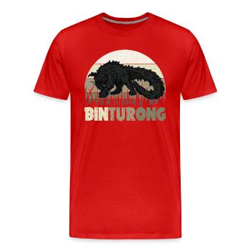 Binturong Asien Natur Borneo Biologie Natur - Männer Premium Bio T-Shirt - Rot - Vorne - Damien (186cm)