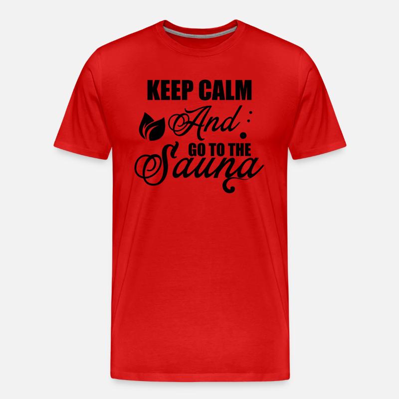 Sauna Wellness Spa - Männer Premium Bio T-Shirt - Rot