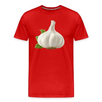 Ail - T-shirt bio Premium Homme - rouge - Devant - Damien (186cm)