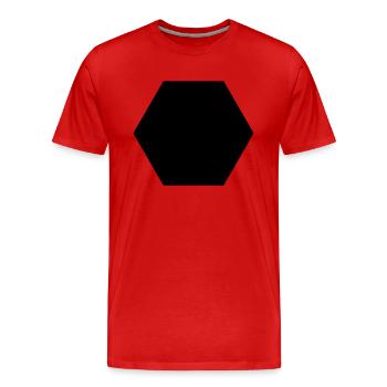 6_eck - Männer Premium Bio T-Shirt - Rot - Vorne - Damien (186cm)