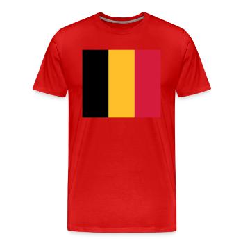 National Flag of Belgium - Men's Premium Organic T-Shirt - red - Front - Damien (186cm)