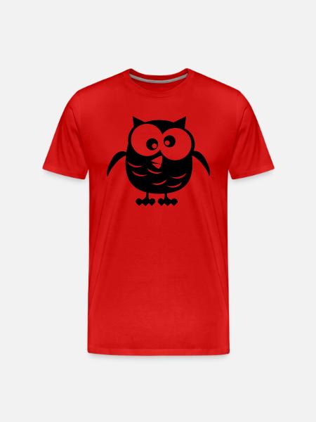 Owl - Men's Premium Organic T-Shirt - red