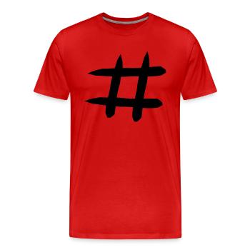 raute - Männer Premium Bio T-Shirt - Rot - Vorne - Damien (186cm)