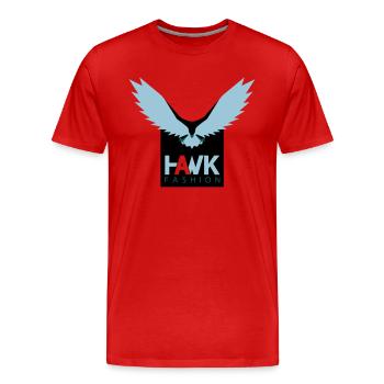 HAWK - Men's Premium Organic T-Shirt - red - Front - Damien (186cm)