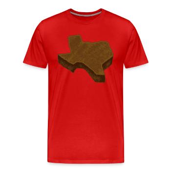 Menu de gâteaux pour les amateurs de cuisine texane - T-shirt bio Premium Homme - rouge - Devant - Damien (186cm)
