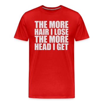 J’ai plus de tête - T-shirt bio Premium Homme - rouge - Devant - Damien (186cm)
