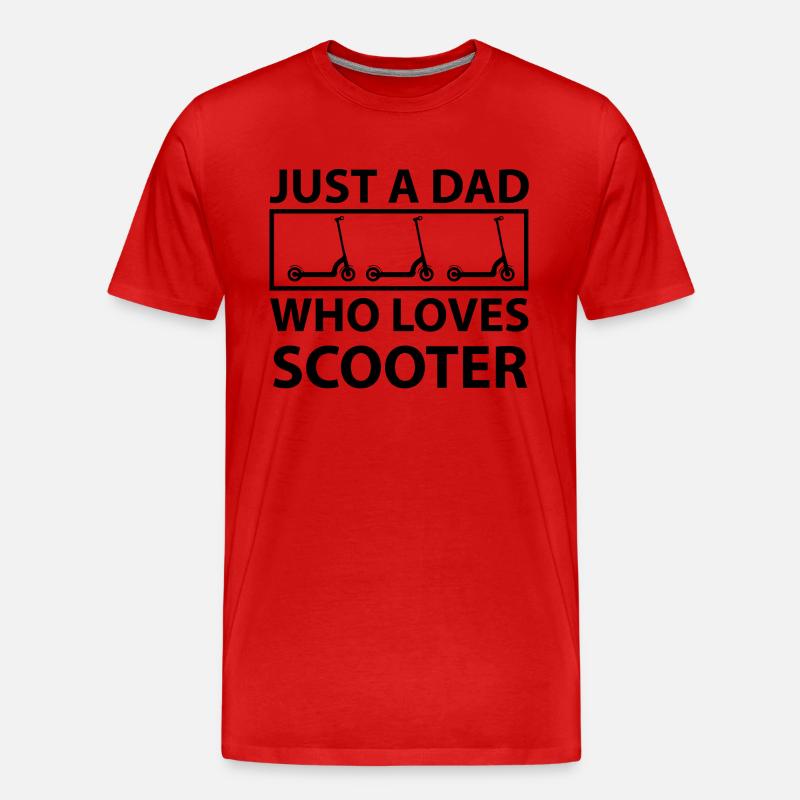 E-Scooter Roller - Männer Premium Bio T-Shirt - Rot