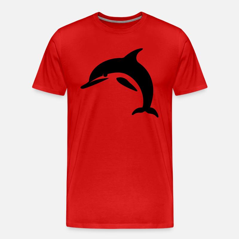 Delfin - Männer Premium Bio T-Shirt - Rot