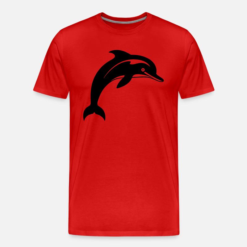 Delfin - Männer Premium Bio T-Shirt - Rot
