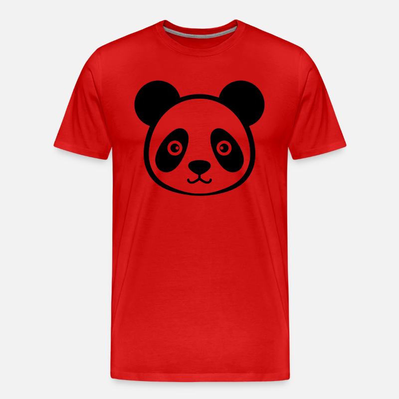 Panda - Männer Premium Bio T-Shirt - Rot