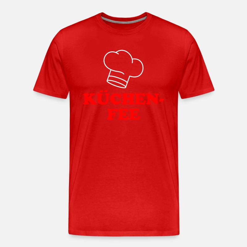 Küchenfee - Männer Premium Bio T-Shirt - Rot