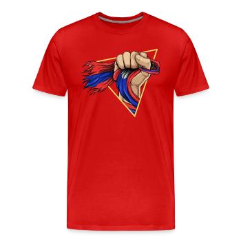 Laos Lao Laotian Flag Elephant Lao I Cadeau - T-shirt bio Premium Homme - rouge - Devant - Damien (186cm)