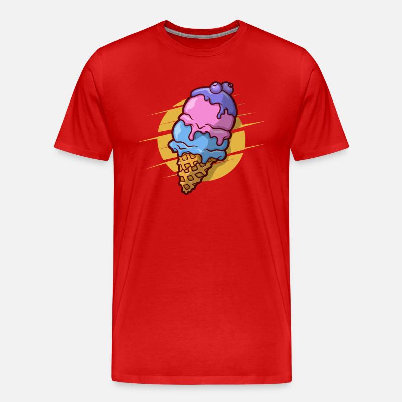 Blaubeere Eis - Männer Premium Bio T-Shirt - Rot