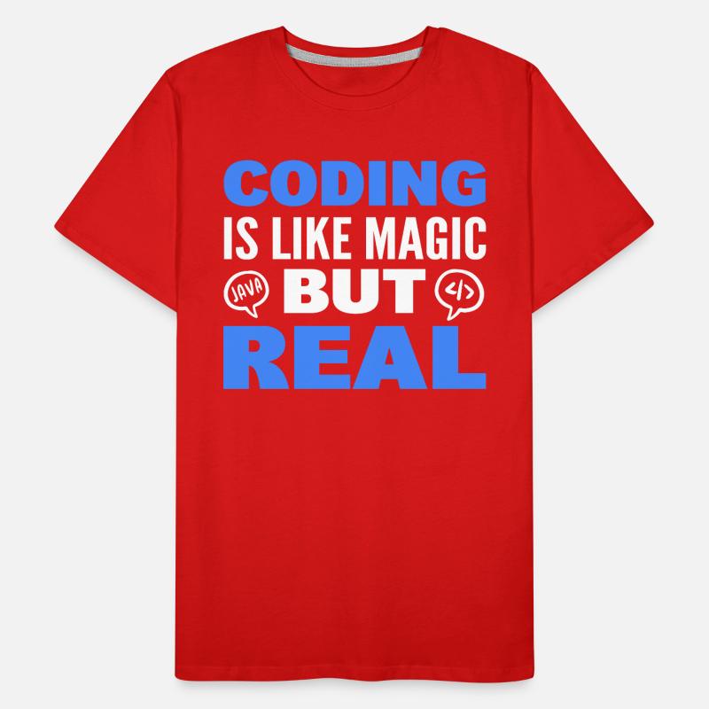 Lustiger Programmierer Computerspezialist Männer Premium Bio T-Shirt