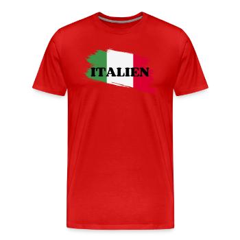 Italien - Männer Premium Bio T-Shirt - Rot - Vorne - Damien (186cm)