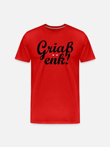 Austrian dialect Griaß enk! - Men's Premium Organic T-Shirt - red