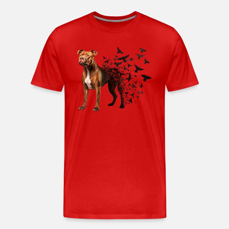 Pitbull - Männer Premium Bio T-Shirt - Rot