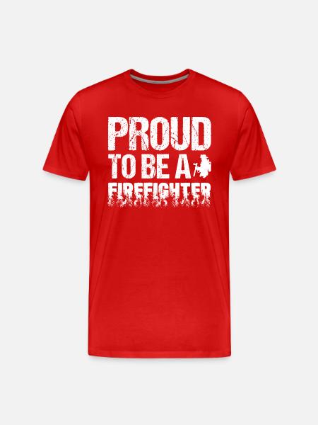 Proud to Be a Firefighter - Men's Premium Organic T-Shirt - red