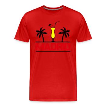 Madrid - Men's Premium Organic T-Shirt - red - Front - Damien (186cm)