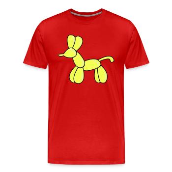 ballon hund - Männer Premium Bio T-Shirt - Rot - Vorne - Damien (186cm)