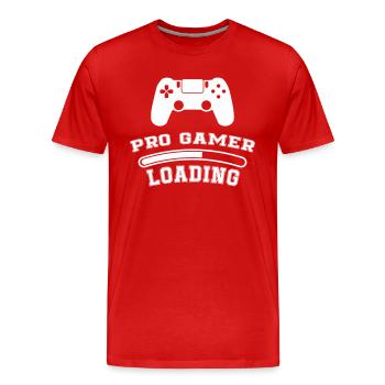 Chargement Pro Gamer - T-shirt bio Premium Homme - rouge - Devant - Damien (186cm)