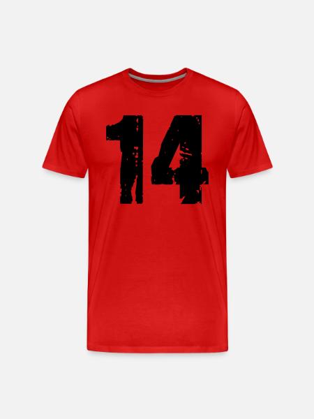 14 - Men's Premium Organic T-Shirt - red