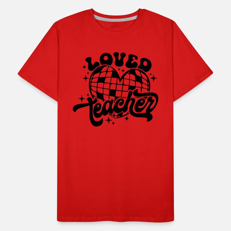 Geliebte Lehrerin Herz Disco Kunst Männer Premium Bio T-Shirt