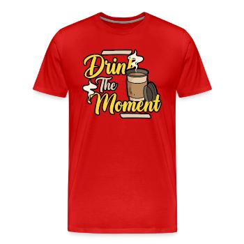Coffee break - Men's Premium Organic T-Shirt - red - Front - Damien (186cm)