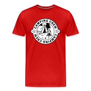 Tentes de camping - T-shirt bio Premium Homme - rouge - Devant - Damien (186cm)