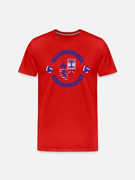 Gelsenkirchen (ID: 001013) - Männer Premium Bio T-Shirt - Rot