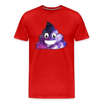 Kacke Shit - Männer Premium Bio T-Shirt - Rot - Vorne - Damien (186cm)