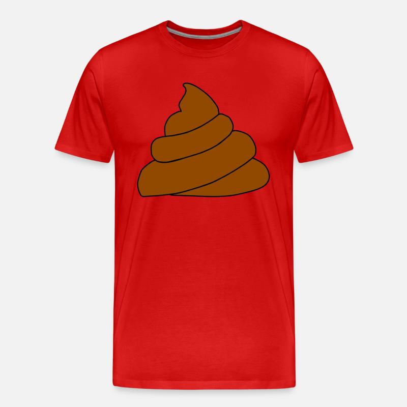 Shit Kacke Kot Scheiße - Männer Premium Bio T-Shirt - Rot