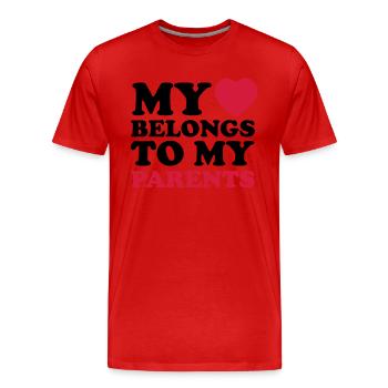 MHBTM parents - Men's Premium Organic T-Shirt - red - Front - Damien (186cm)